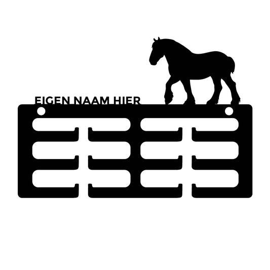 Rozet houder Belgisch Trekpaard met naam
