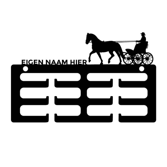 Rozet houder Menwagen 4 wieler met naam