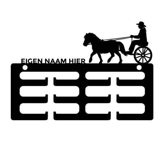 Rozet houder Menwagen sulky met naam