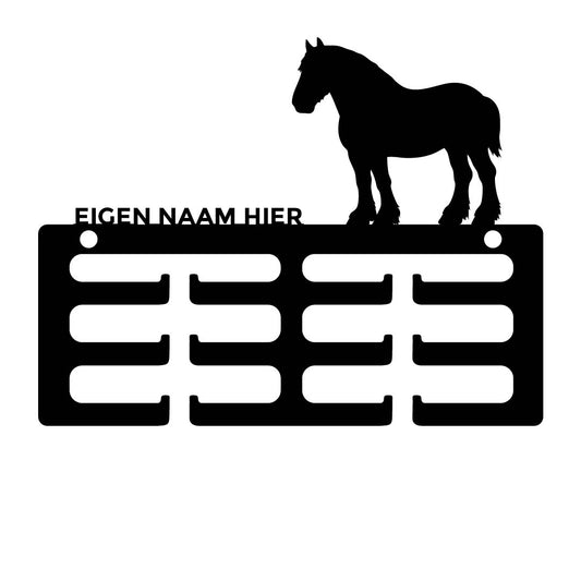 Rozet houder Trekpaard met naam