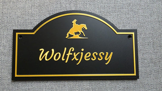 Naambord tekening met naam