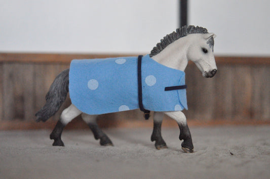 Zweetdeken polka dot blauw