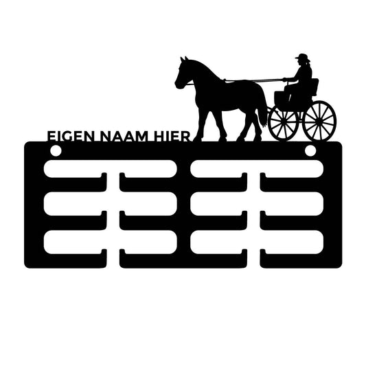 Rozet houder Menwagen 2 wieler met naam